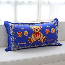한성실업 대쿠션 등쿠션 헤드쿠션 모음 커버, 05)테디베어커버_03_블루