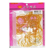 GJ가짐 모노벨 곱슬머리 매직 스트레이트크림 스트레이트너, 1개, 19.노랑고무밴드(대)-1봉