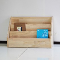 양지가구 원목 잡지꽂이 DIY 책장, 원목 잡지꽂이3단600 칠레송