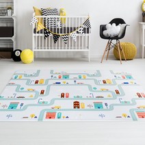 JSS&D 놀이방매트 거실 바닥 PVC 쿠션매트 유아 층간소음방지 발매트, 알파벳양면
