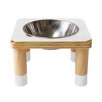 [포코] 퐁퐁 강아지 고양이 식탁 1구 2구 3구, 화이트