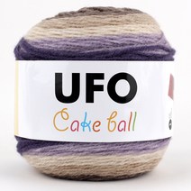 코디뜨개실 UFO 케이크볼 털실, 06 바이올렛브라운나염