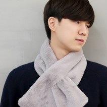 스타일밀 포근한 남성 퍼 머플러 MZ 035 메종커프스