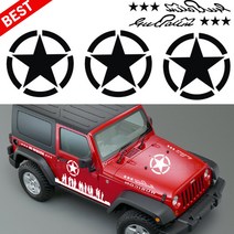 지프랭글러 루비콘 사하라 차량 튜닝스티커 지프용품, JEEP 블랙