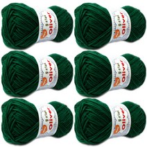 행복뜨기 모자실 인형실 부드러운실 털실 뜨개실 뜨개질실 올리버, (6볼세트)588그린