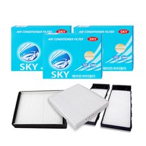 SKY 에어컨/히터 필터 3개 세트, 1개, QM5 A52