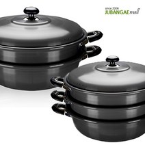 경질 찜솥 2단찜솥 3단찜솥 찜기 조개찜 랍스타찜 해물찜 만두 송편 떡 요리 대형 업소 명절 찜솥, 1개, 2단 34cm