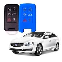 카포카 볼보 V60 6버튼 실리콘 스마트키케이스 키홀더, 볼보 V60 블루