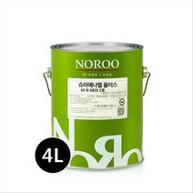 노루페인트 목재 철재용 유성페인트 슈퍼에나멜 플러스 흑색 4L, 흑색(무광)