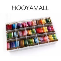 후야몰 프랑스 자수실 세트-실케이스 포함, 면사/울사 혼합 150색상 세트