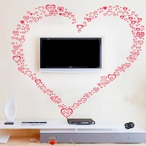 미래몰 리폼 포인트 스티커, 카-013 흩날리는 하트(파랑), 1개