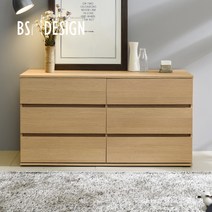 브랜디하우스 광폭 1200 와이드체스트 서랍장, 오크