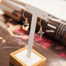 서클 링 원석 귀걸이