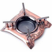 토탈하우스 황동색워머 황동색 워머받침 사각워머 고체연료워머 화로 워머, 17.3X17.3X5.7cm, 1개