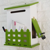 모던울타리메모 우체통 우편함 건의함, 화이트