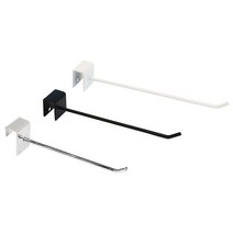 각파이프 일자후크/각 후크/매장 진열 찬넬 벽선반, 150mm, 블랙