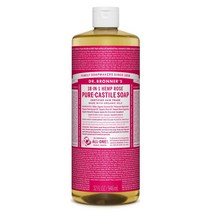닥터브로너스 퓨어 캐스틸 솝 바디워시 로즈, 1개, 946ml