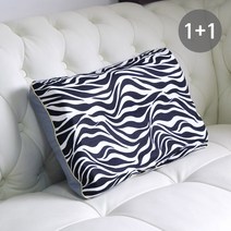 Areum 한아름 스칸디나 굴곡형 베개 (랜덤1+1), 지브라(블랙)