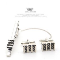 젠틀안트 명품넥타이핀 커프스버튼 커프스링크 세트 GR08-1D853 블랙