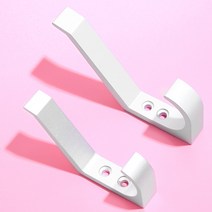 파스텔라운지 2단 옷걸이 훅 벽후크 고리 헹거 걸이 셀프인테리어, 실버-대, 1개