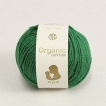 [앵콜스] 아가 오가닉코튼실 30g AGA Organic Cotton 유기농 면사 오가닉실 뜨개실 아기옷 아기양말 모자, 40 초록