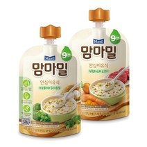 [매일유업] 맘마밀 안심이유식 9개월 브로콜리닭가슴살/녹황채소와소고기/시금치와연근소고기/미역과소고기 10팩 혼합, 녹황채소와 소고기 5팩+브로콜리와 닭가슴살 5팩