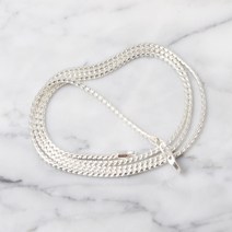 도도실버 커브라운드 실버 체인 은목걸이 1.5mm