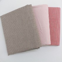 앤패브릭 면원단 선염잔체크 3color 패브릭 원단, 브라운