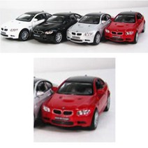 BMW M3 쿠페 미니카 1대36 스케일 (레드 화이트 실버 블랙), 레드