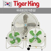 동일 앉은뱅이 공업용 산업용 이동식 초대형 국산 선풍기 바닥팬 케스터 박스팬, 화이트/그린, TKF-24FL(24인치)
