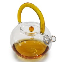 선미그린 동구리 유리다관 780ml_티포트 차주전자 유리다기 찻잔 커피잔, 노랑색