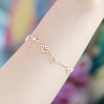 미스21 두줄하트 팔찌 패션팔찌 여성팔찌 여자팔찌 성인팔찌 팔지 bracelet bangle