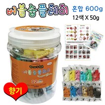 버블솝플레이 (비누찰흙) (향기) 600g (12색X50g) (혼합) 공작 만들기 공예 미술놀이