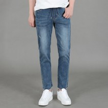 디와이진 ME129 허리밴딩 워싱 컷팅진
