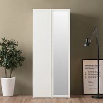 아씨방가구 카일 80cm 수납 거울옷장, 네이비