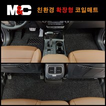 지프 그랜드체로키 (11~16년) 엠앤씨 코일매트 확장형 2열 일체형 20mm 냄새무, 레드/1열+2열