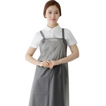 데코에버 반투명 방수H형(대) 앞치마, 블랙
