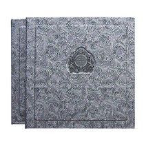 LUXURY통가죽앨범 대용량바인더형 접착식 or 포켓식, AB985-실버통가죽앨범, c.포켓식속지(흑지)45매