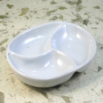 단고재 백자 달개비 타원형 3 절판 찬기 / 접시 간식 반찬 앞접시 부페