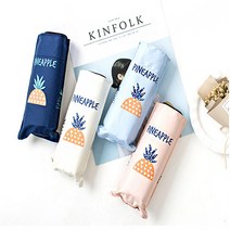 네츄럴데이 파인애플 5단 초경량 우산.양산겸 5단우산
