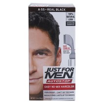 저스트포맨 오토스탑 이지 노 믹스 헤어컬러, A-55 Real Black, 1개