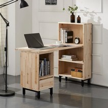 씨앤씨구스 원목책상 트리진 체이스 삼나무원목 1200 책상세트, 내추럴