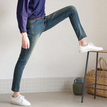 더디테일 남성용 워싱 일자청바지