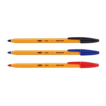 BIC 빅 오렌지볼펜 0.7mm 낱개, 적색, 1개
