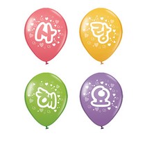 네오 12인치 [사.랑.해.요] 인쇄풍선 8개입, 단품