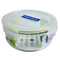글라스락원형3호950ML 국내산 강화유리 밀폐용기, 1개, 950ml