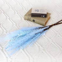조아트 팜파스 조화 핑크뮬리 갈대 5pcs 세트, 스카이블루