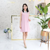 요시아나 [세일] [당일발송] 럭셔리 보석장식 카라 원피스 -2컬러