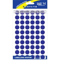 플로엠 원형스티커 칼라분류용 라벨 302 7장(크기 12mm), 1개