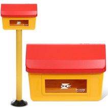 빗물보호 우편함 주택.상가.공장우체통 벽걸이우체통 우편함제작 스탠드우편함 하나우편함 하나우체통 빨강우체통 빨강우편함 노랑우편함 인테리어우체통 원피알 post onepr, 스탠드형 (기둥 결합됨), 21(몸노 뚜빨)